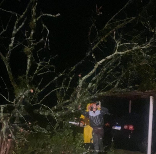 Temporal gera 35 ocorrências de danos em Cachoeira do Sul 
