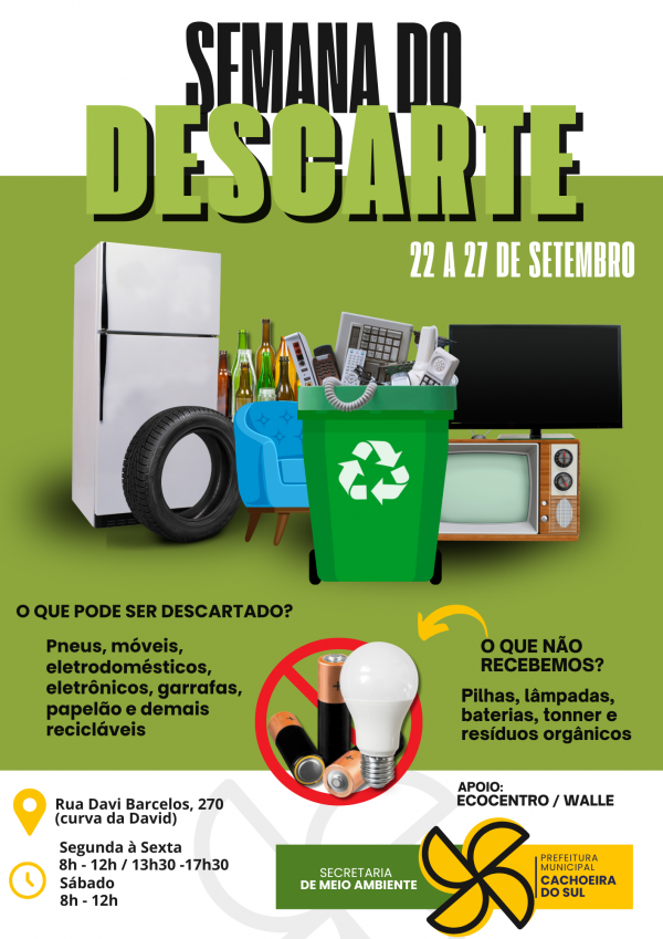 Semana do Descarte inicia segunda-feira