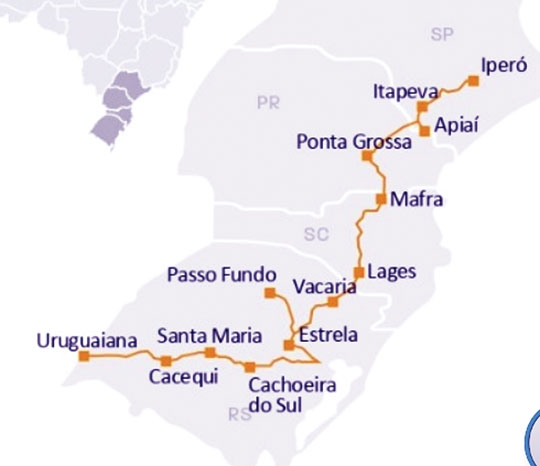 Cachoeira está no Corredor Mercosul