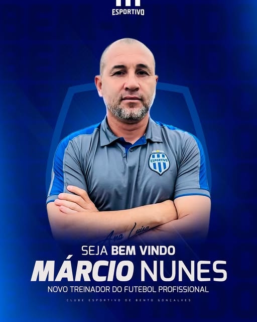 Márcio Nunes é o novo técnico do Esportivo de Bento Gonçalves