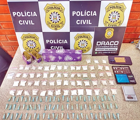 Polícia pega 1,4 quilo de maconha e cocaína