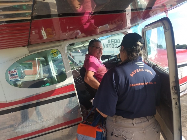 Avião busca paciente na zona rural de Cachoeira do Sul