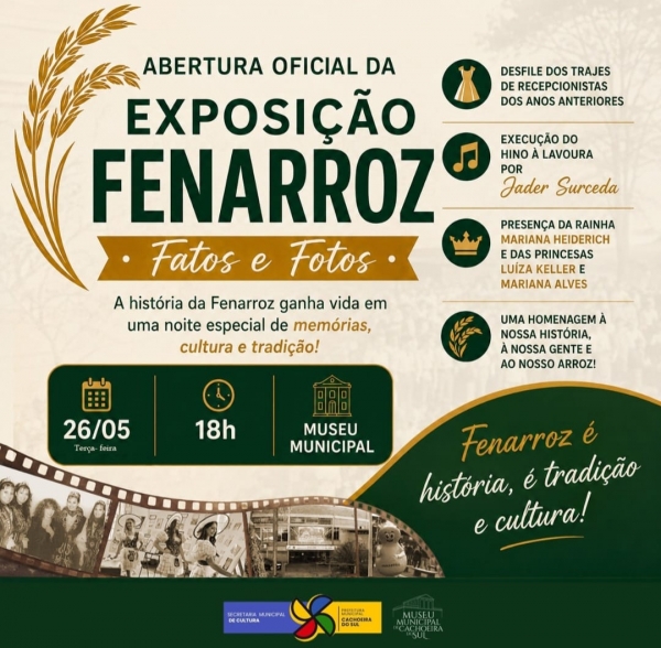 Exposição “Fatos e Fotos” resgata a história da Fenarroz