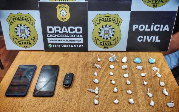 Polícia Civil apreende cocaína pronta para a venda no Centro