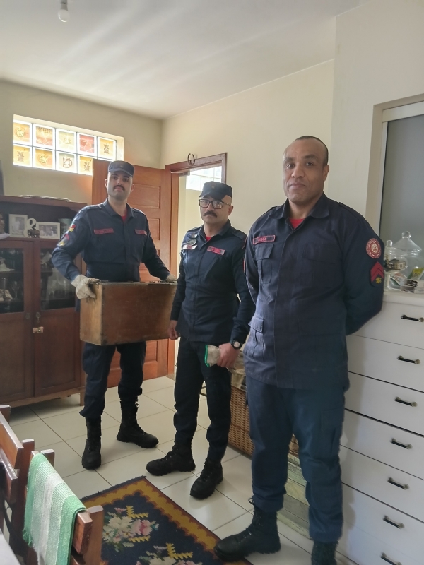 Gambá é resgatado de suporte de ar-condicionado pelo Corpo de Bombeiros