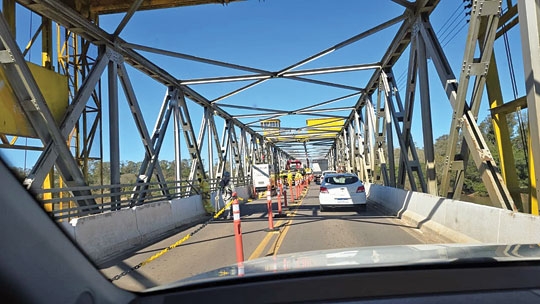 Obra tranca a Ponte do Fandango
