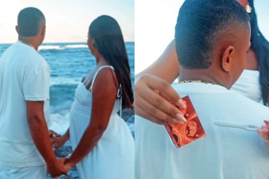 Raquel Brito anuncia gravidez e Davi Brito reage