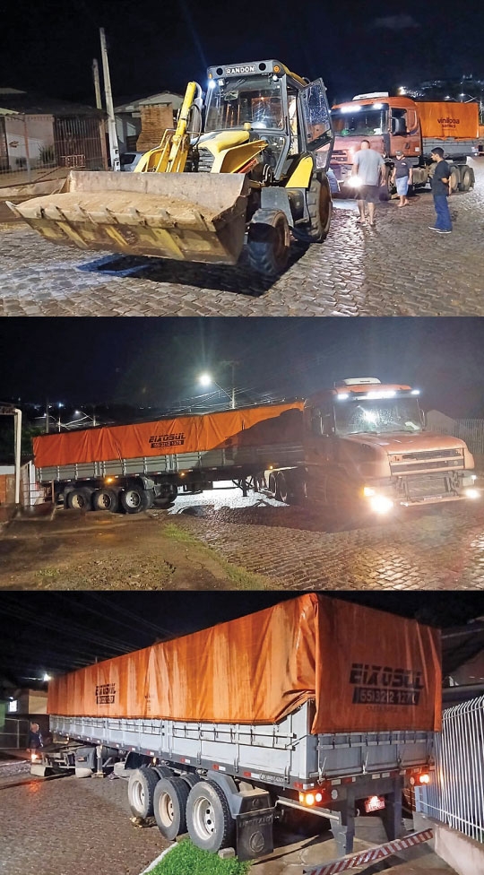 Carreta não vence subida do Amorim