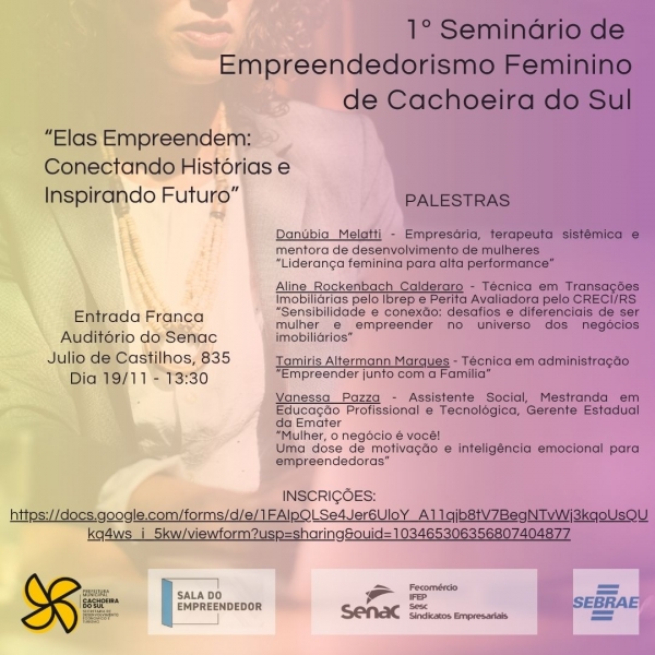 Sala do Empreendedor promove 1º Seminário de Empreendedorismo Feminino