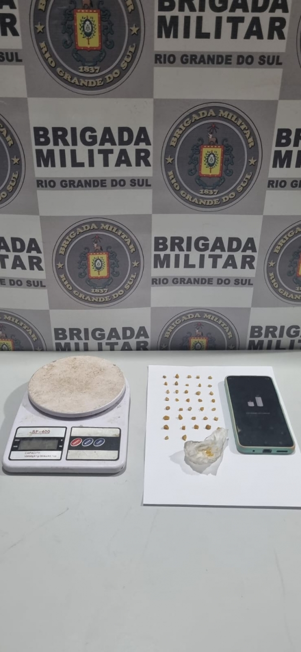 Suspeito de tráfico é preso pela Brigada Militar 