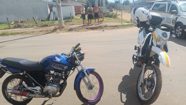 Motoqueiro sofre queda em fuga e acaba detido pela Brigada Militar 