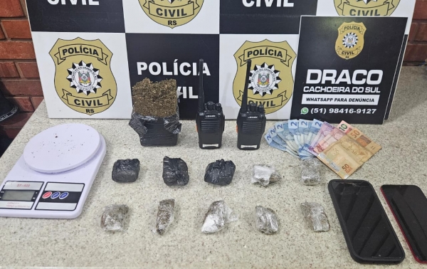 Suspeito de tráfico é preso pela Polícia Civil 