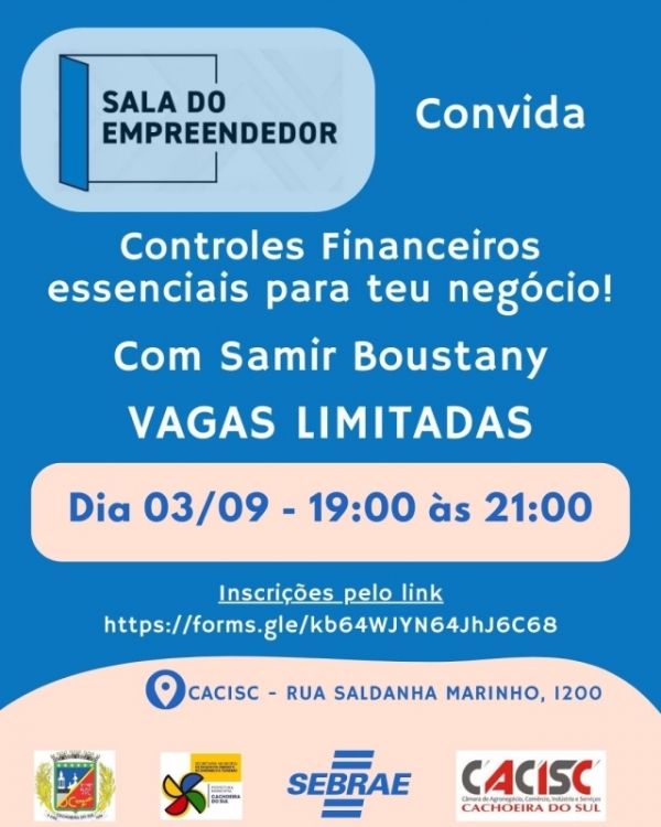 Sala do Empreendedor promoverá palestra 
