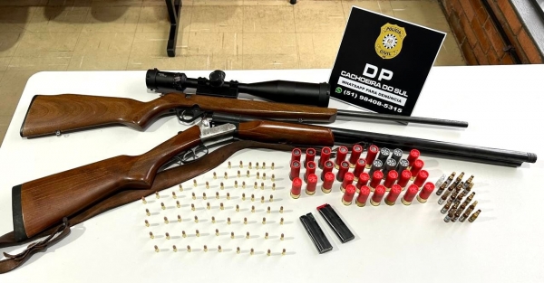 Armas são apreendidas pela Polícia Civil