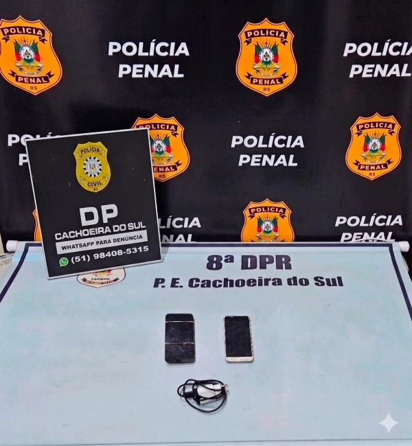 Celulares usados para golpe dos nudes são apreendidos na cadeia