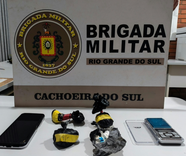Força Tática prende suspeito de tráfico em Cachoeira do Sul 