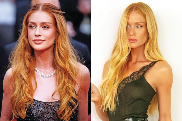 Marina Ruy Barbosa abandona ruivo e surge loira           