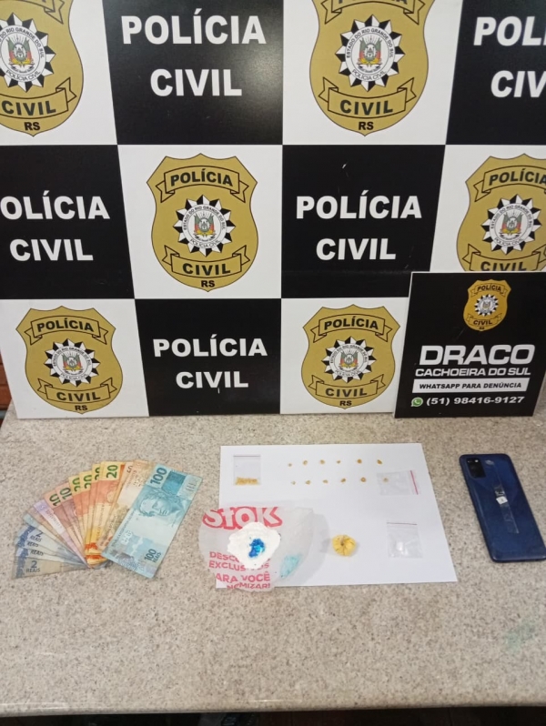 Polícia Civil pega cocaína e crack no Bairro Funcap 