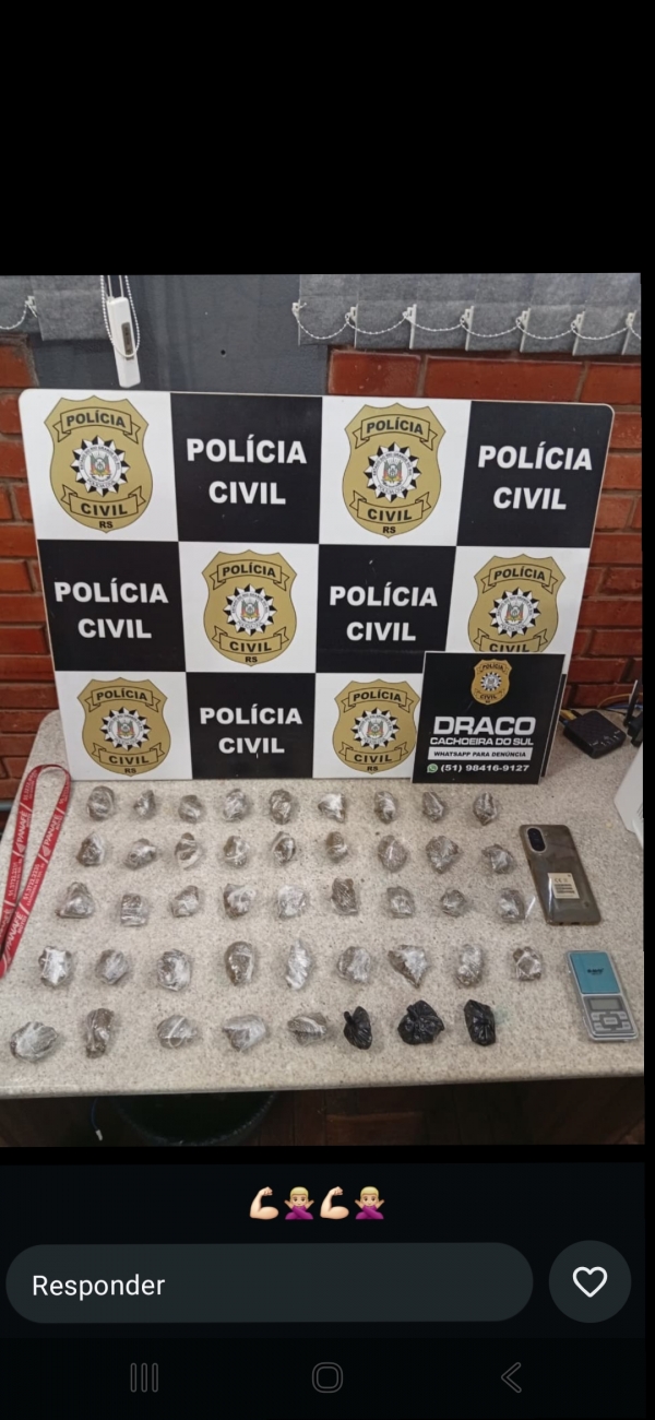 Suspeito de fazer entrega de maconha é preso pela Polícia Civil 