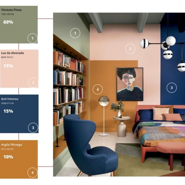 Cores além do óbvio: como elas transformam a arquitetura de interiores
