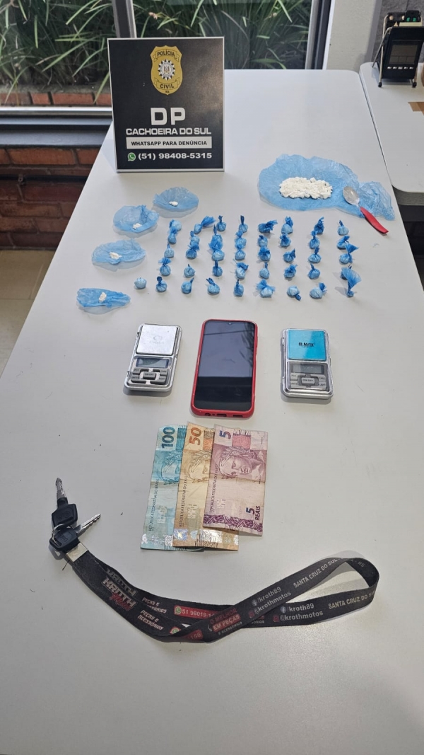 Suspeito de fazer tele de cocaína é preso pela Polícia Civil 