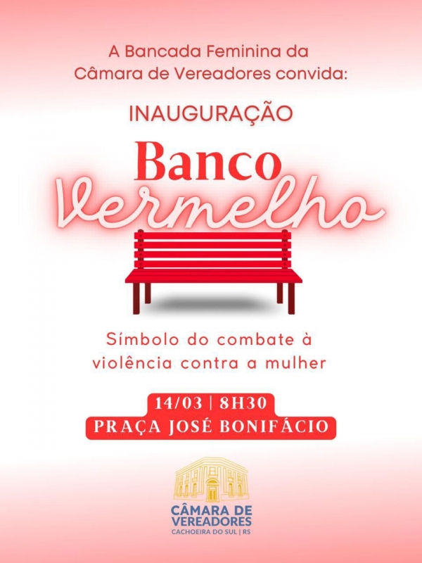 Câmara vai inaugurar Banco Vermelho neste sábado