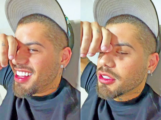 Zé Felipe se surpreende após privada explodir em sua mansão