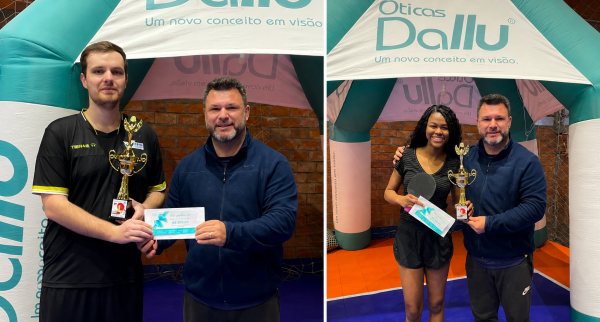 Bruno Borne e Camila Barcelos são campeões no tênis de mesa