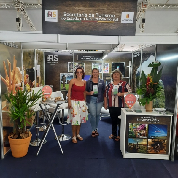 Prefeitura de Novo Cabrais divulga o turismo na Expoagro Afubra