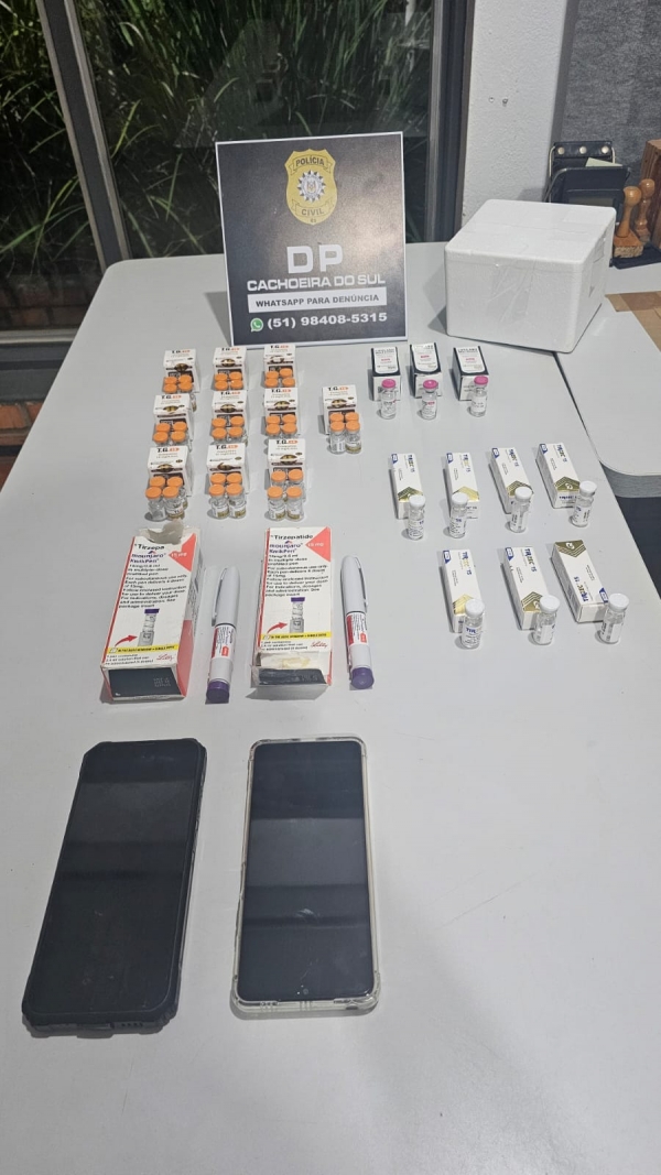 Operação da Polícia Civil apreende remédio para emagrecer em Cachoeira 