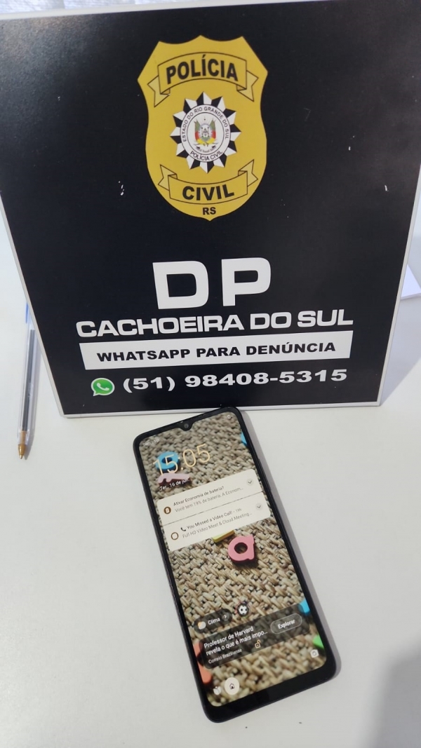 Celular furtado é recuperado pela Polícia Civil