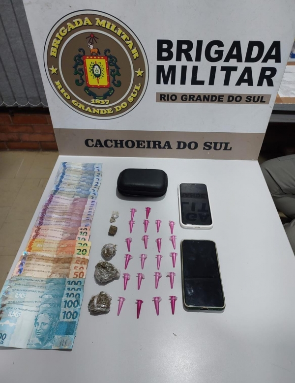 Força Tática prende suspeitos de tráfico em Cachoeira do Sul 