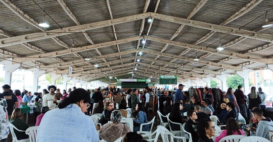 Mercado de Pulgas com torta