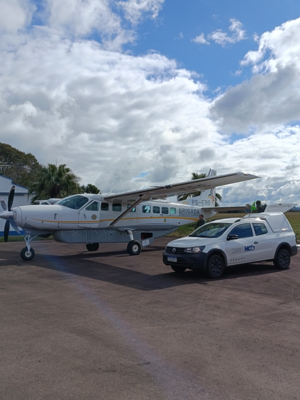 BM usa avião para operação de captação de órgãos no HCB 